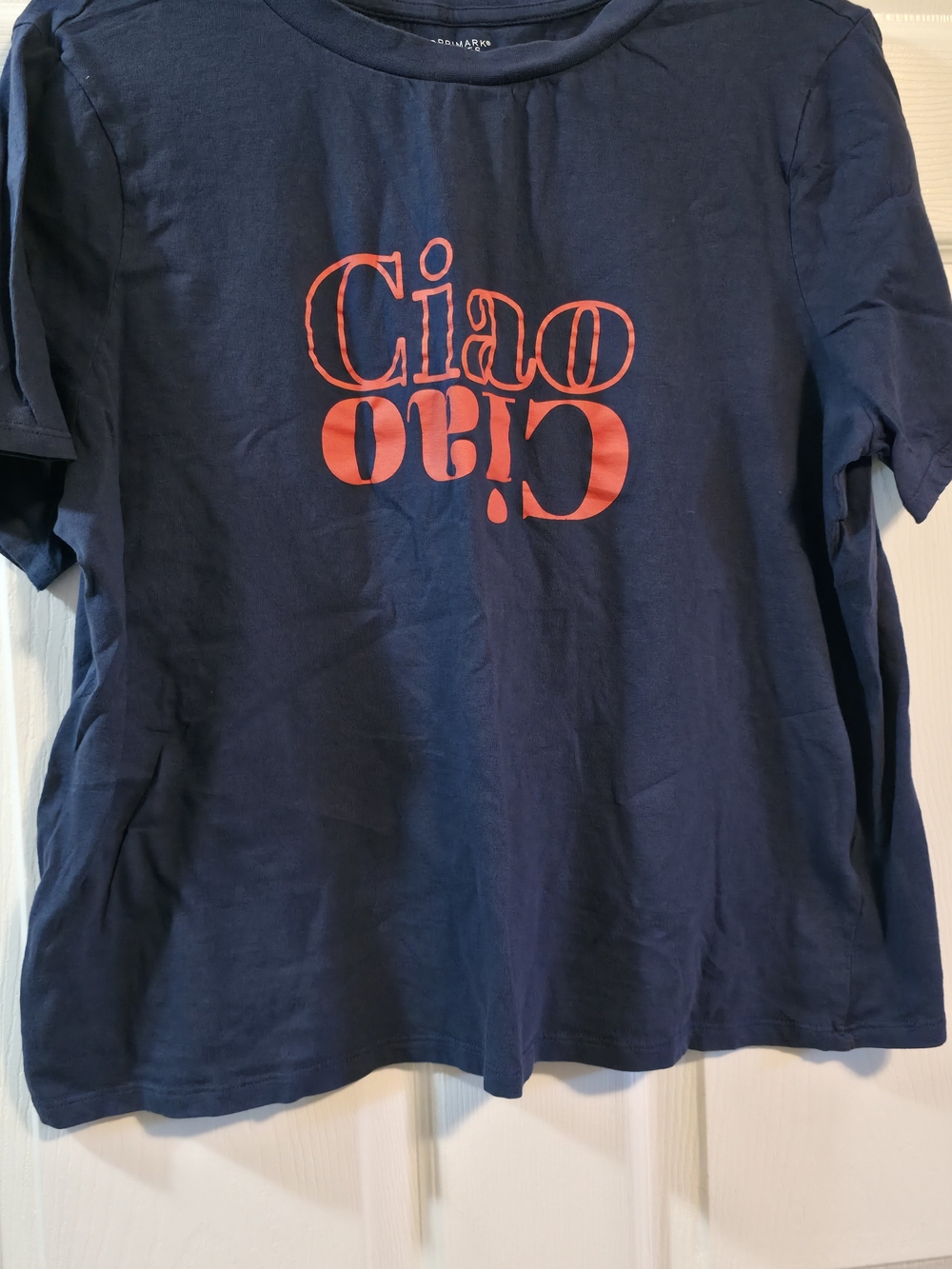 Free With Purchase! Primark Navy Tee with Red Ciao Print